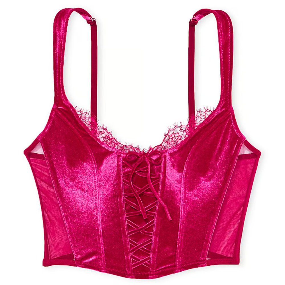 NWT Victoria's Secret DREAM ANGELS Unlined Lace-Up Corset Top
